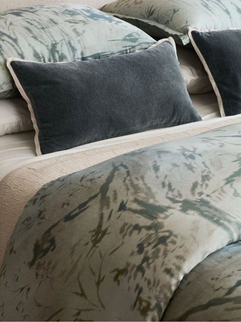 West Elm Classic Cotton Velvet Pillow Cover in Ocean